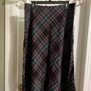 Black and Gray Plaid Skirt